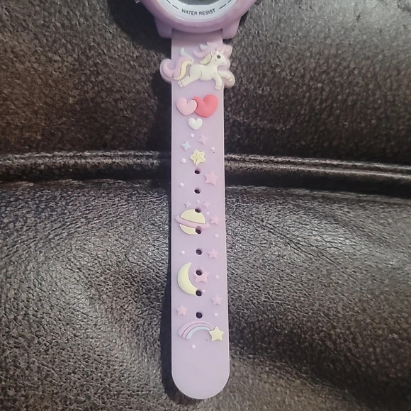 Jnew kids 3d pink unicorn watch digital water resistant - Picture 3 of 7